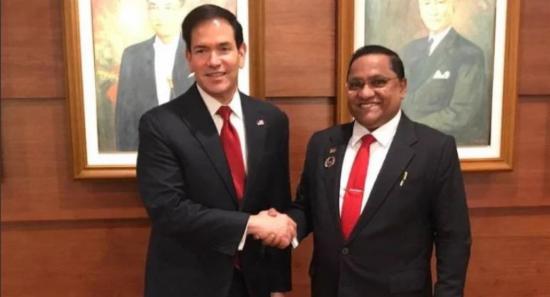 Sri Lanka's Vijitha Herath Meets Marco Rubio in Ma